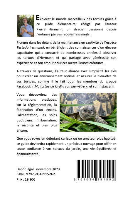 Guide élémentaire de la tortue d'Hermann en captivité
