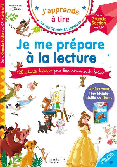 Disney - Je me prépare à la lecture avec les grands classiques Disney - Cahier de vacances 2026