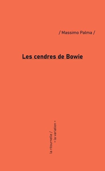 LES CENDRES DE BOWIE