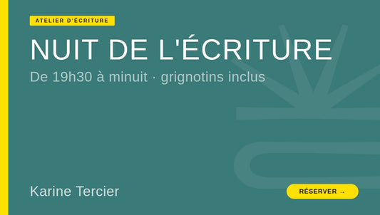 Nuit de l'écriture 22 janvier