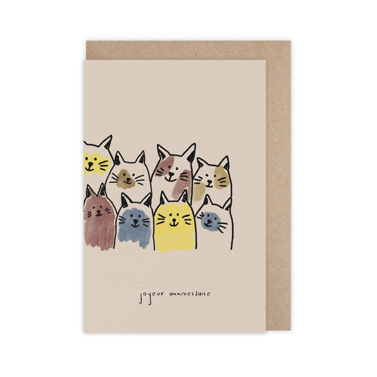 Carte - Anniversaire Cool Cat