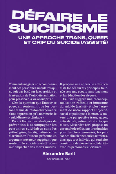 Défaire le suicidisme