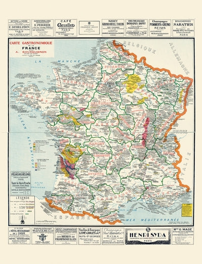Carte - Carte gastronomique de la France