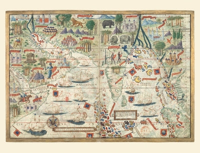 Carte - Atlas Miller - Océan Indien Nord avec l’Arabie et l’