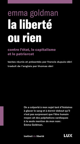 La liberté ou rien -Contre l'état, le capitalisme et le patr