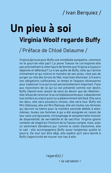 Un pieu à soi : virginia woolf regarde buffy (ned 2026)